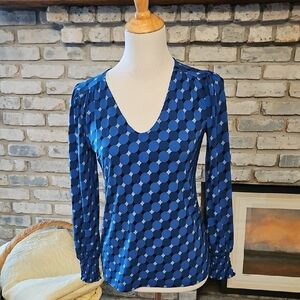 Ann Taylor Factory Blue Top XSP